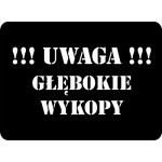 Szablon ostrzegawczy "Głębokie wykopy" 